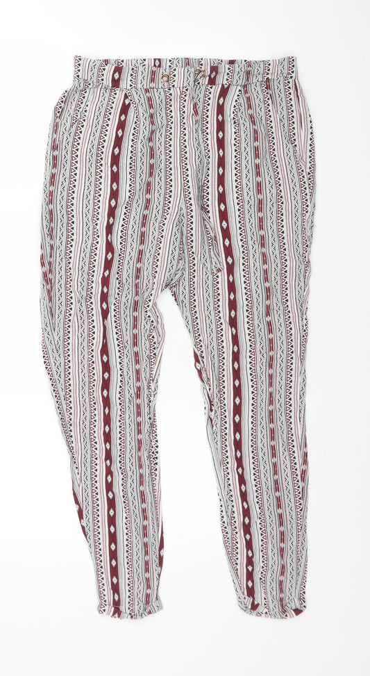 Womens UK Size 12 Atmosphere Regular Fit Bloomer Multicoloured Trousers