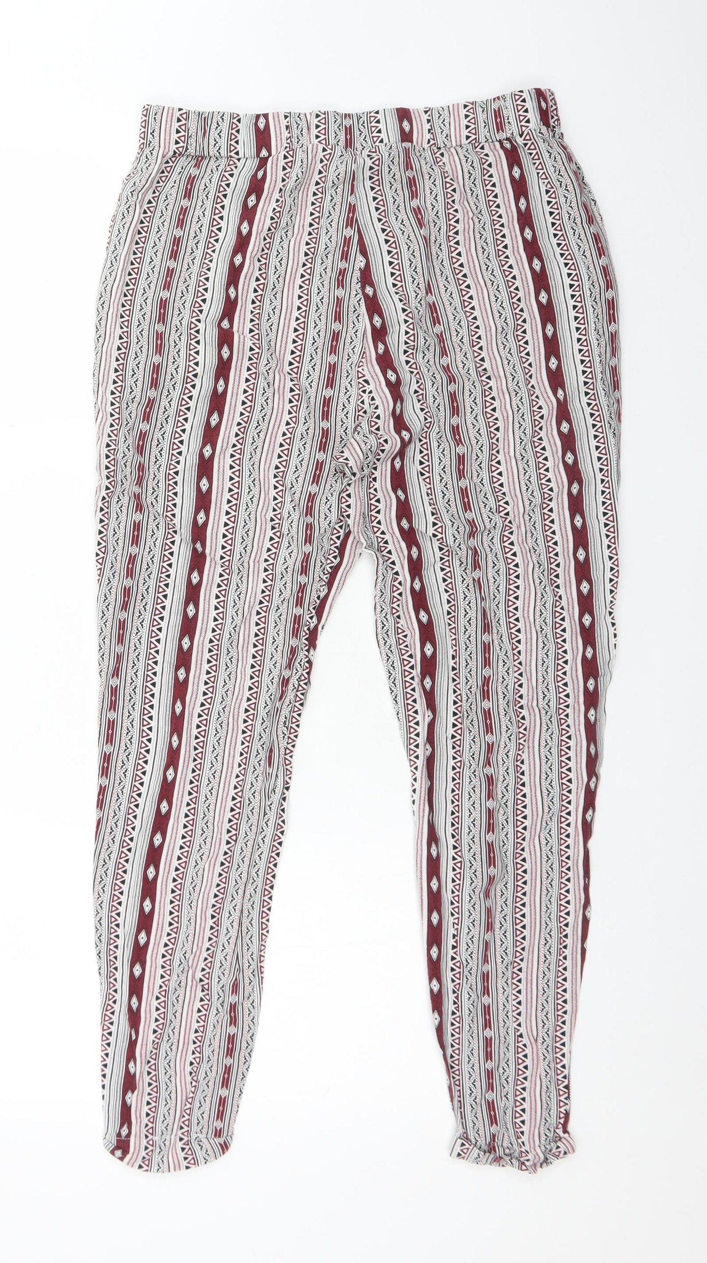 Womens UK Size 12 Atmosphere Regular Fit Bloomer Multicoloured Trousers