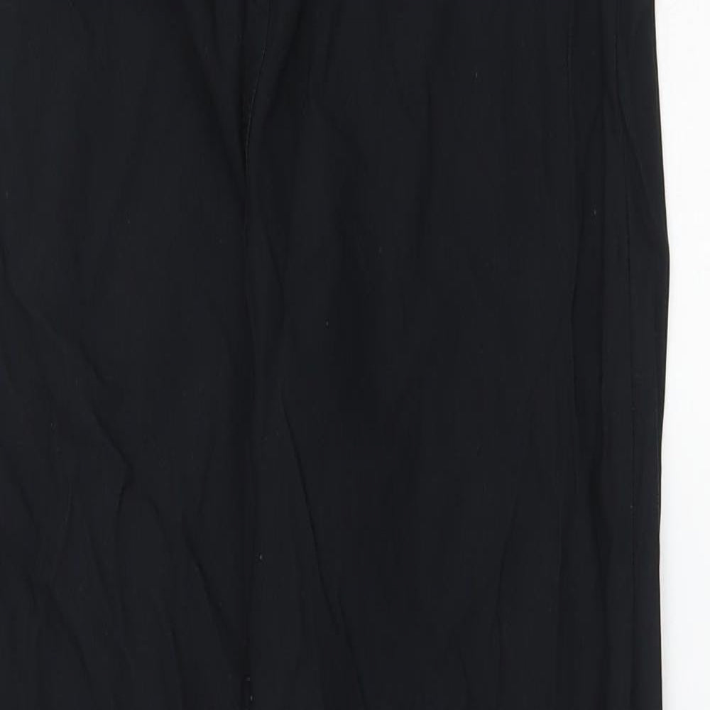 Select Womens Black  Elastane Trousers  Size 14 L27 in Regular