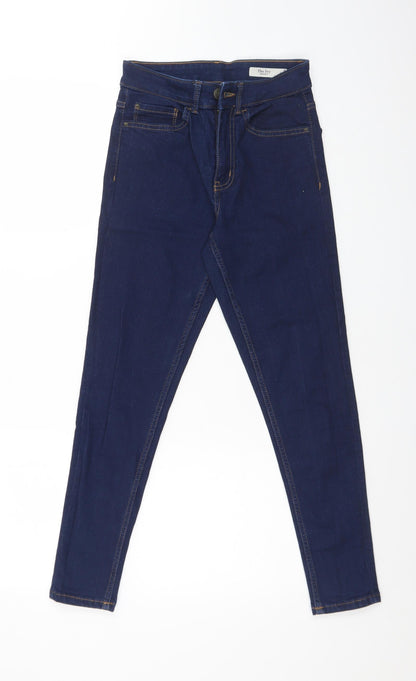 Womens UK Size 6 Preworn Regular Fit Skinny Blue Jeans
