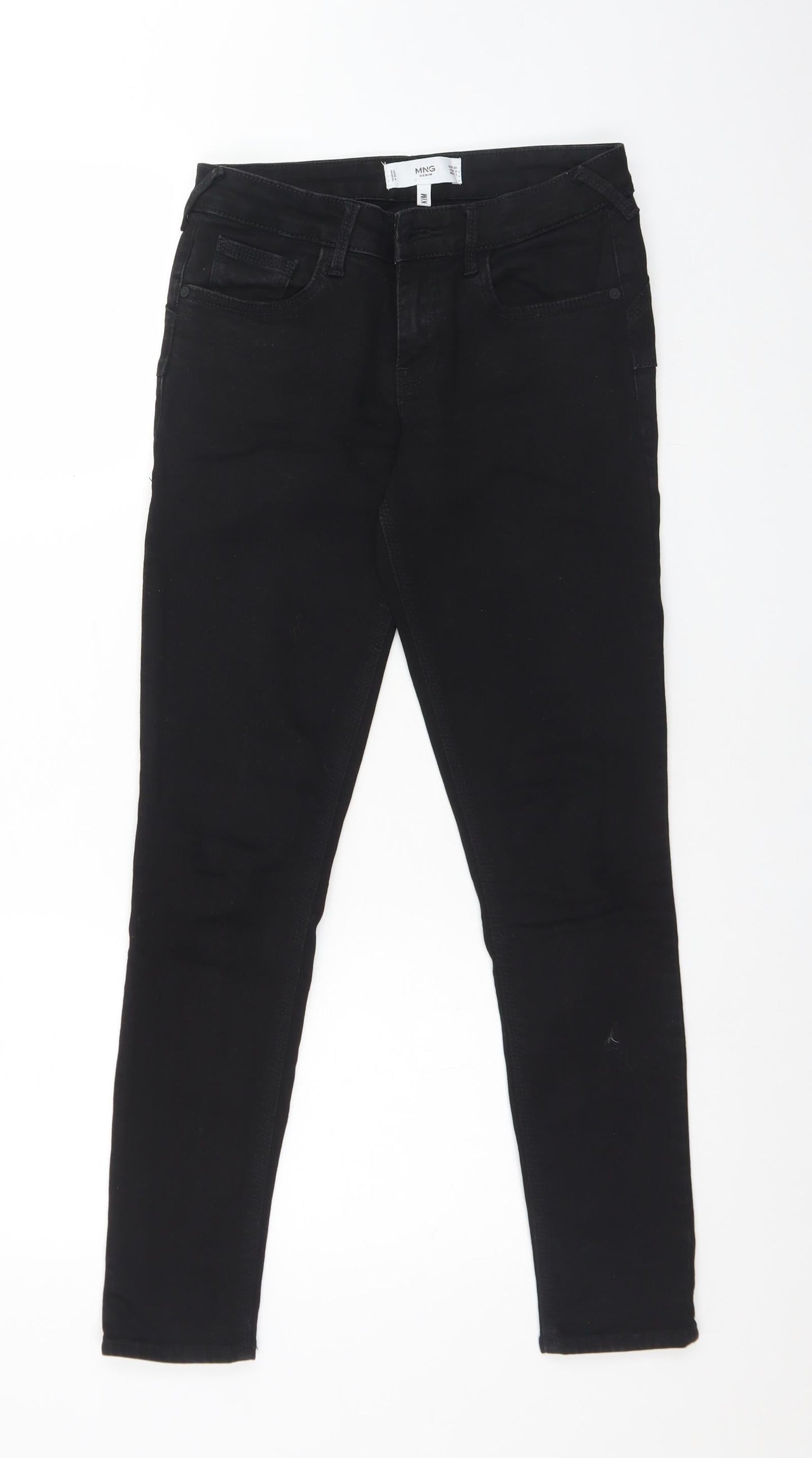 Womens UK Size 6 MNG Regular Fit Skinny Black Jeans