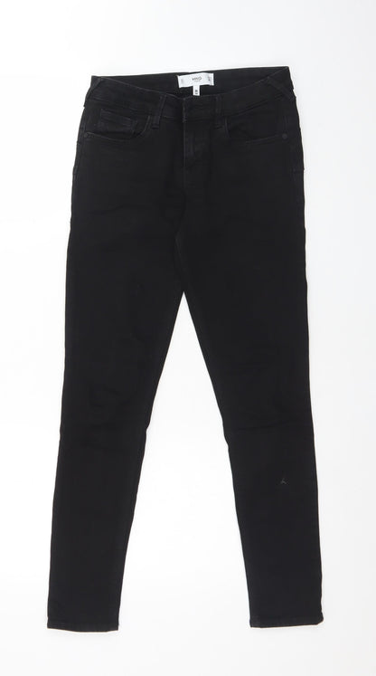 Womens UK Size 6 MNG Regular Fit Skinny Black Jeans