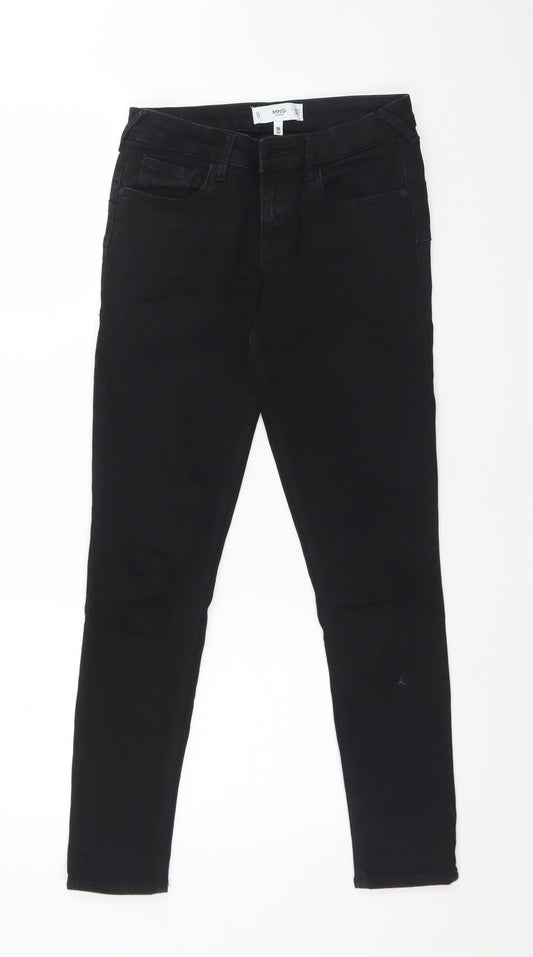 Womens UK Size 6 MNG Regular Fit Skinny Black Jeans