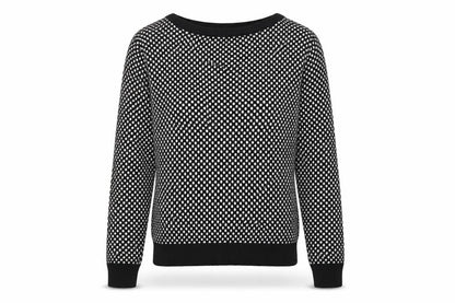 Glamorous Womens Multicoloured Boat Neck Polka Dot Cotton Pullover Jumper Size 8