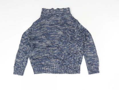 FREAK CLOTHING 1964 Boys Blue High Neck  Acrylic Pullover Jumper Size 5-6 Years