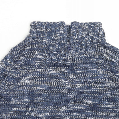 FREAK CLOTHING 1964 Boys Blue High Neck  Acrylic Pullover Jumper Size 5-6 Years