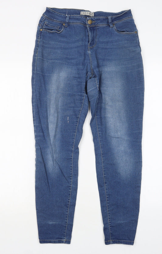 Denim Co Womens Blue  Cotton Skinny Jeans Size 12 L28 in Regular
