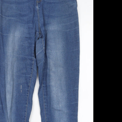 Denim Co Womens Blue  Cotton Skinny Jeans Size 12 L28 in Regular