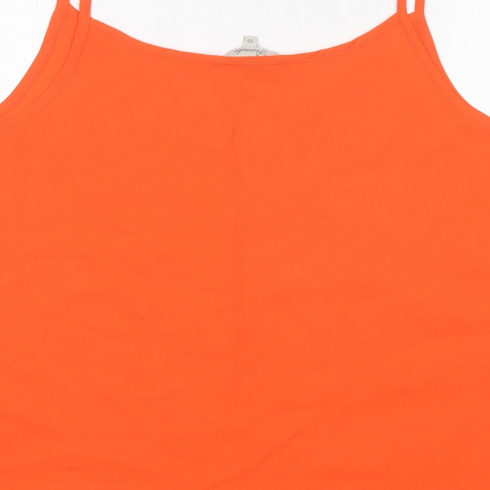 Womens UK Size 20 Peacocks Orange Basic Blouse