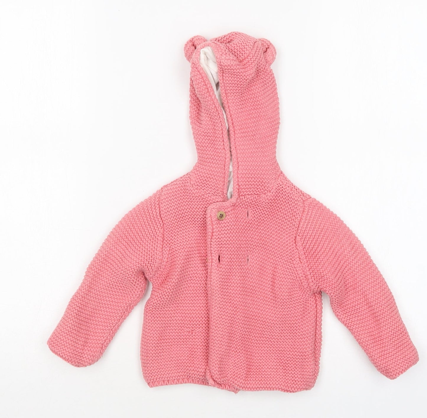 M&S Girls Pink   Jacket Coatigan Size 6-9 Months