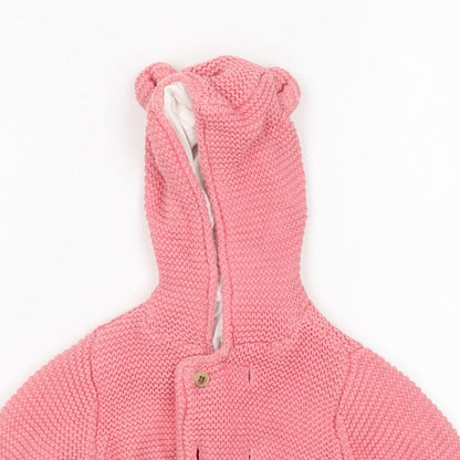 M&S Girls Pink   Jacket Coatigan Size 6-9 Months