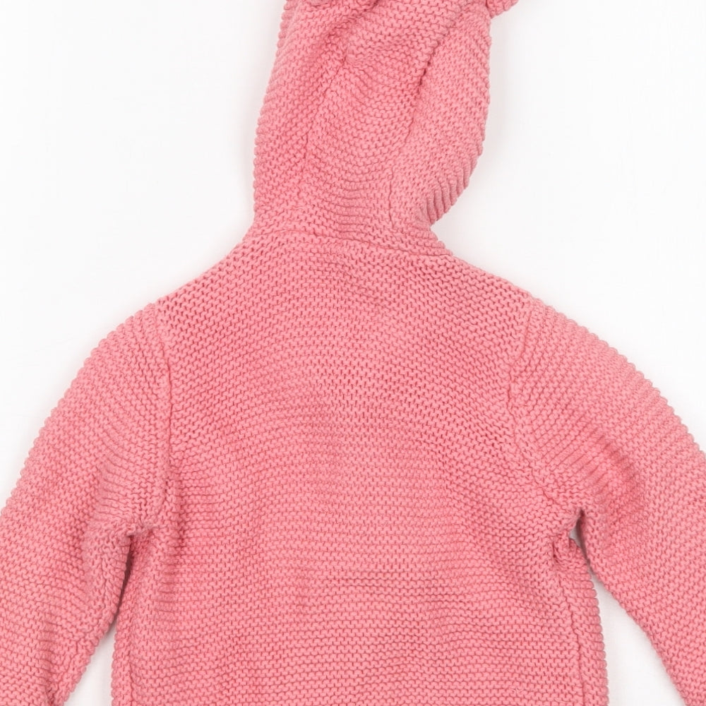 M&S Girls Pink   Jacket Coatigan Size 6-9 Months