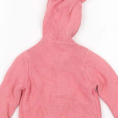 M&S Girls Pink   Jacket Coatigan Size 6-9 Months