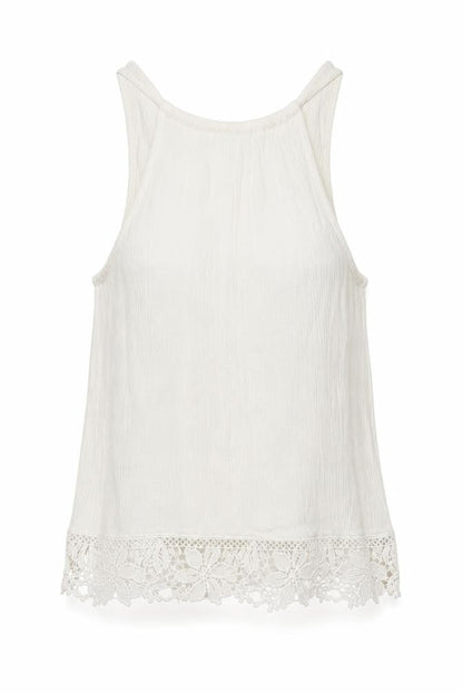 H&M Womens White   Basic Blouse Size 4 Round Neck
