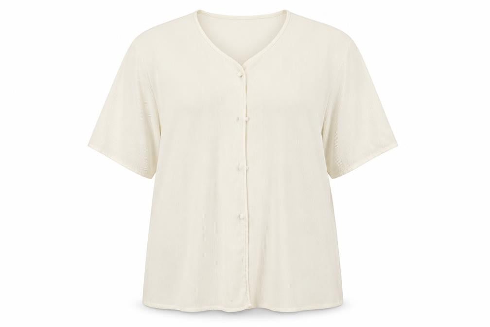 Womens UK Size 18 Berkertex Ivory Basic Button-Up
