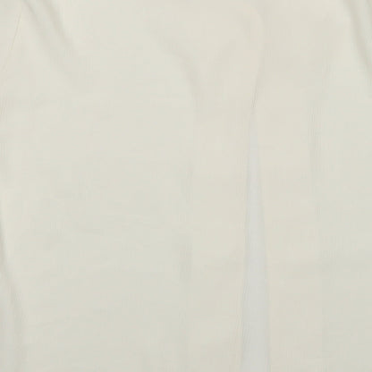 Berkertex Womens Ivory  Polyester Basic Button-Up Size 18 Round Neck