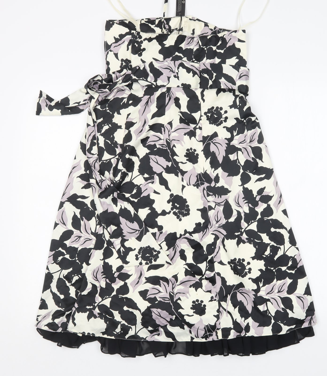 DEFINITIONS Womens Multicoloured Floral Polyester A-Line  Size 8  Off the Shoulder