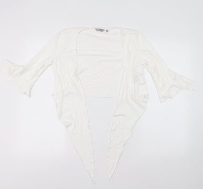 Womens UK Size 10 Per Una White Cardigan Jumper