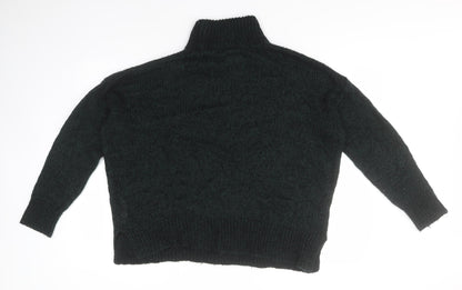 New Look Mens Brown High Neck  Acrylic Pullover Jumper Size L