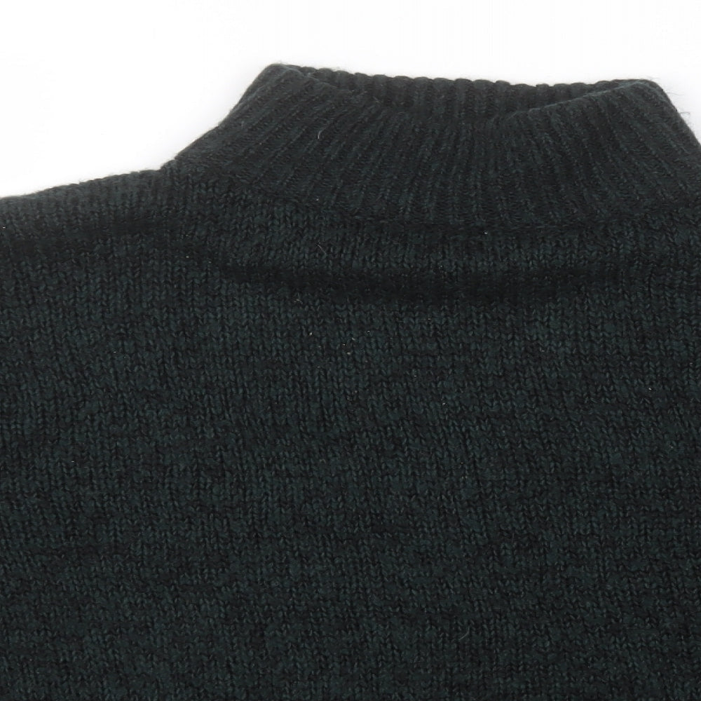 New Look Mens Brown High Neck  Acrylic Pullover Jumper Size L