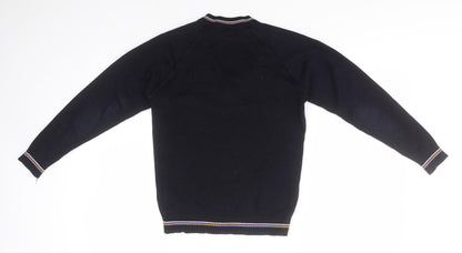 Heritage Boys Black V-Neck  Acrylic Pullover Jumper