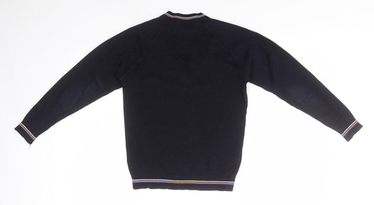 Heritage Boys Black V-Neck  Acrylic Pullover Jumper
