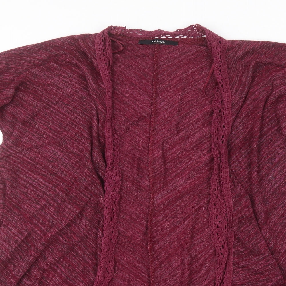 George Womens Pink Round Neck  Viscose Cardigan Jumper Size 8