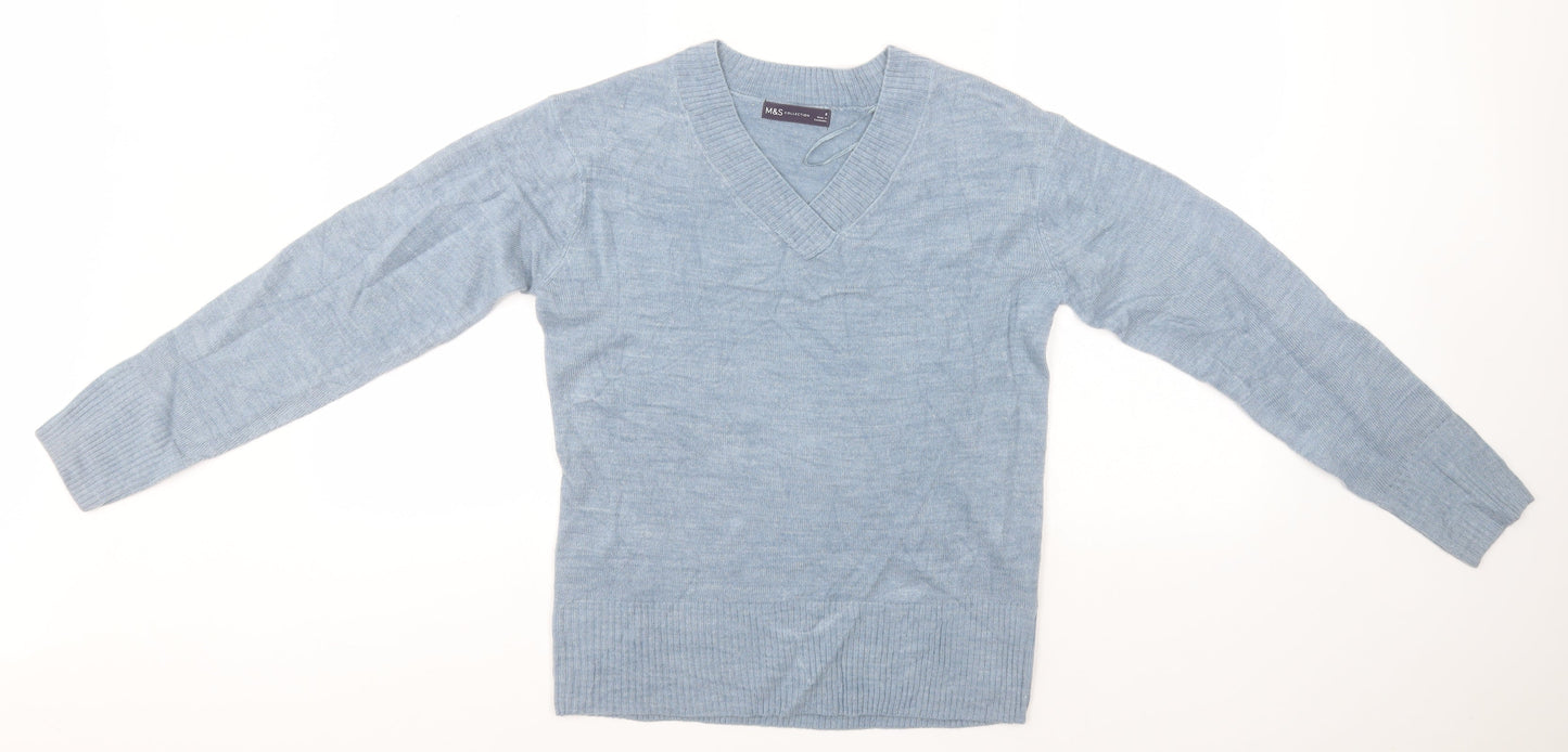 Womens UK Size 8 Marks and Spencer Blue Pullover Jumper