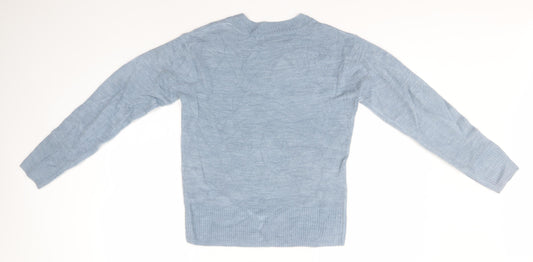 Womens UK Size 8 Marks and Spencer Blue Pullover Jumper