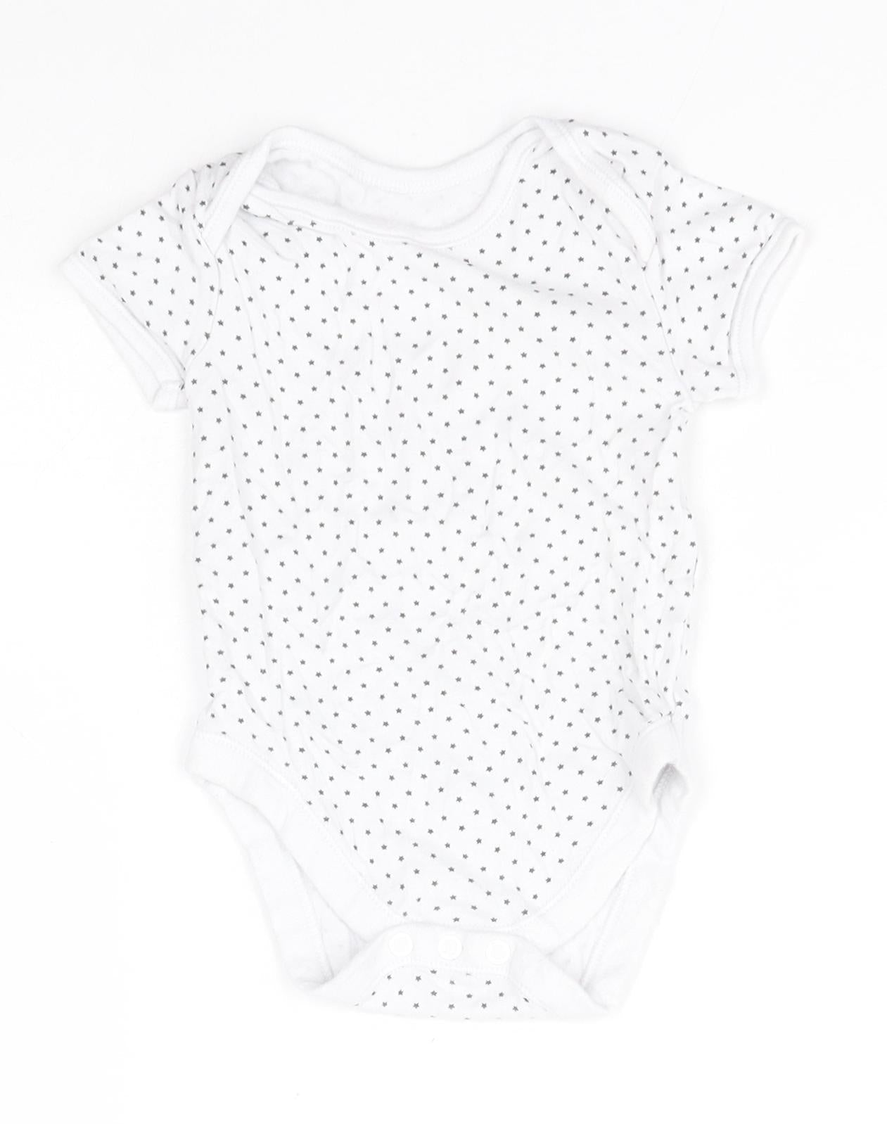 Preworn Baby White Geometric  Babygrow One-Piece