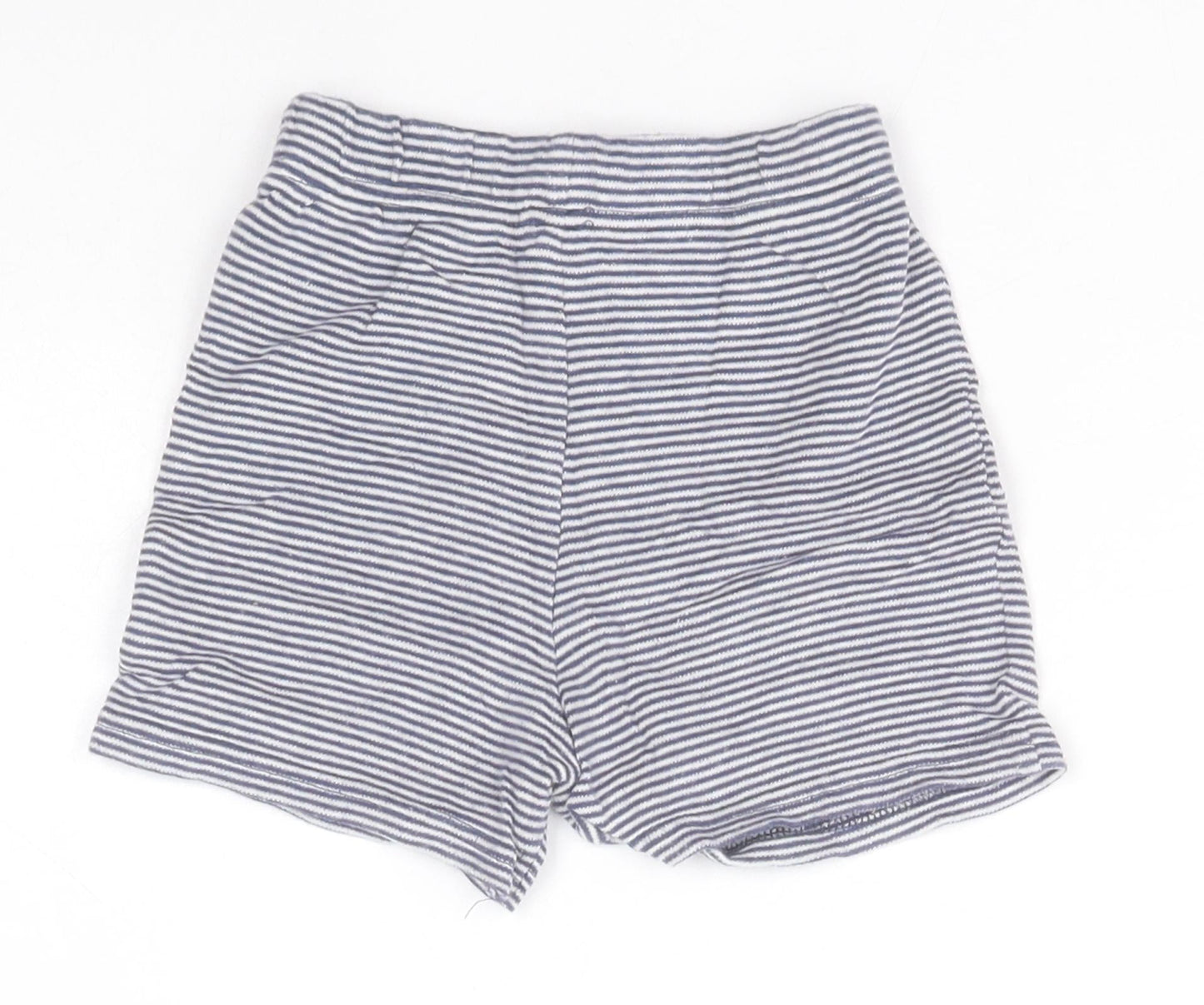 Preworn Baby Blue Striped  Sweatpants Leggings Size 9-12 Months