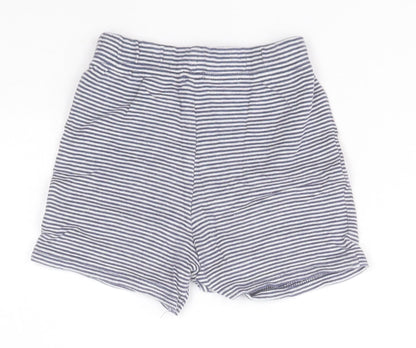 Preworn Baby Blue Striped  Sweatpants Leggings Size 9-12 Months