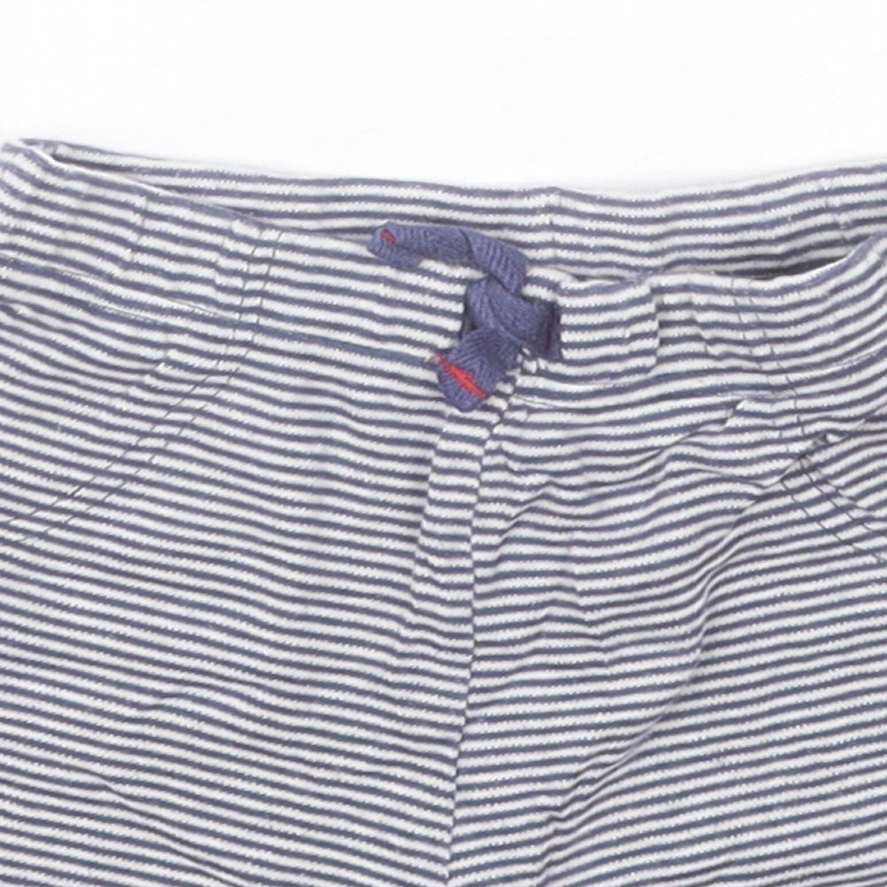 Preworn Baby Blue Striped  Sweatpants Leggings Size 9-12 Months