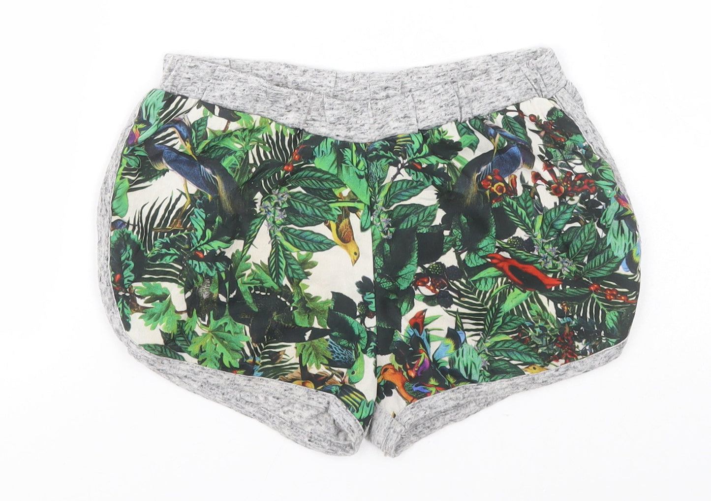 Matalan Girls Grey Floral Polyester Hot Pants Shorts Size 4 Years  Regular