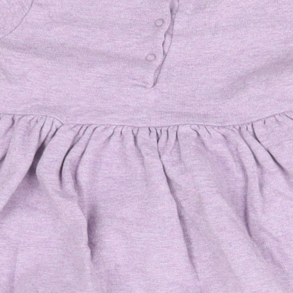 NEXT Girls Blue  Cotton A-Line  Size 6-9 Months  Round Neck