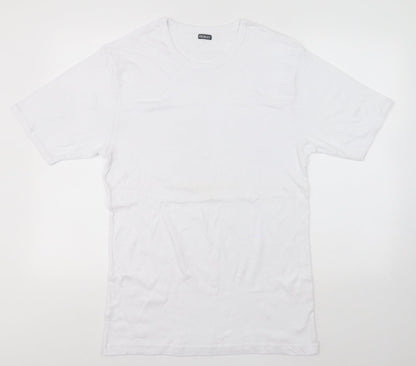 Morley Womens White Round Neck  Cotton Pullover Jumper Size 2XL