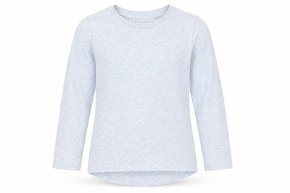 Front view of Next girls’ blue polyester basic t-shirt, size 6, years round neck