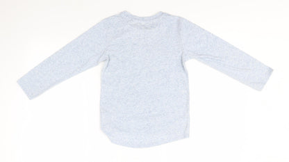 Back view of Next girls’ blue polyester basic t-shirt, size 6, years round neck