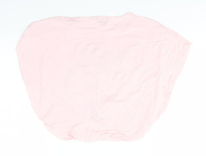 Blue Zoo Girls Pink  Viscose Basic T-Shirt Size 7-8 Years Round Neck  - Unicorn