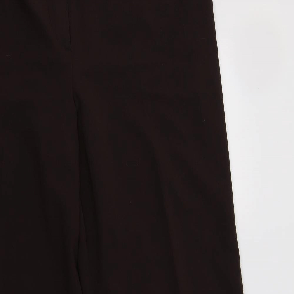 Evans Womens Brown  Polyester Dress Pants Trousers Size 18 L30 in Regular Button