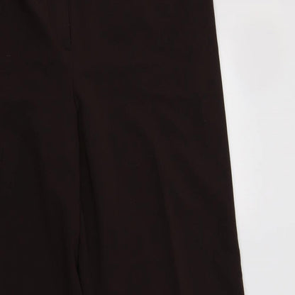 Evans Womens Brown  Polyester Dress Pants Trousers Size 18 L30 in Regular Button