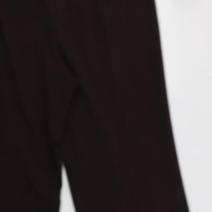 Evans Womens Brown  Polyester Dress Pants Trousers Size 18 L30 in Regular Button