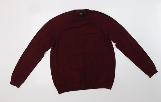 Burton Mens Purple Crew Neck  Cotton Pullover Jumper Size L