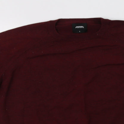 Burton Mens Purple Crew Neck  Cotton Pullover Jumper Size L