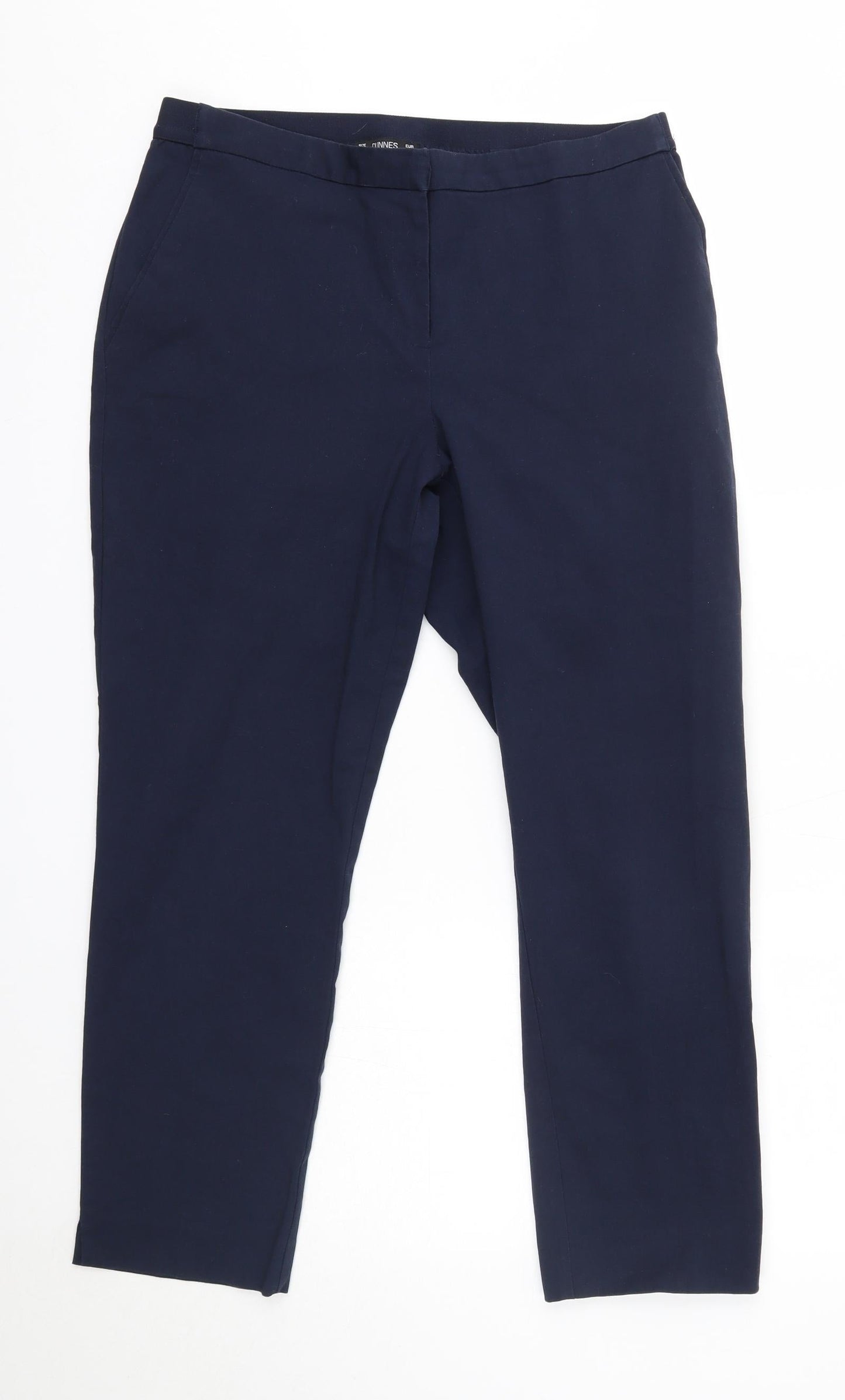 Womens UK Size 14 Dunnes Regular Fit Dress Pants Blue Trousers