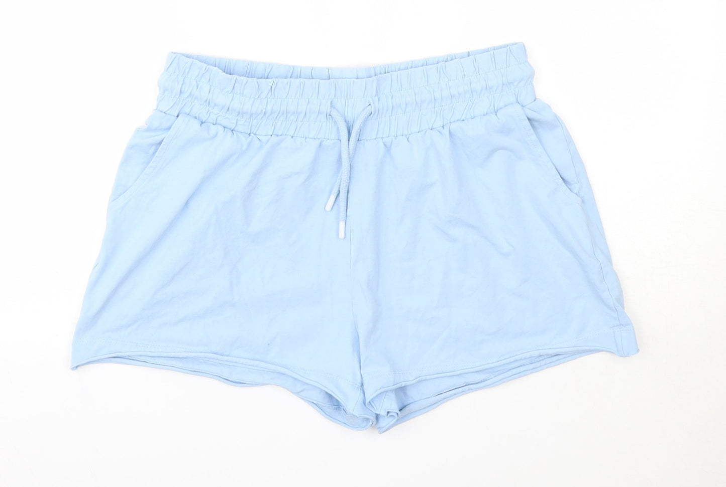 Chelsea Peers Womens Blue  Cotton Boyfriend Shorts Size L  Regular