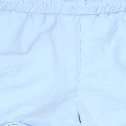 Chelsea Peers Womens Blue  Cotton Boyfriend Shorts Size L  Regular