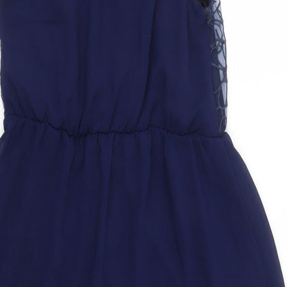 Primark Womens Blue  Polyester Shirt Dress  Size 8  Collared