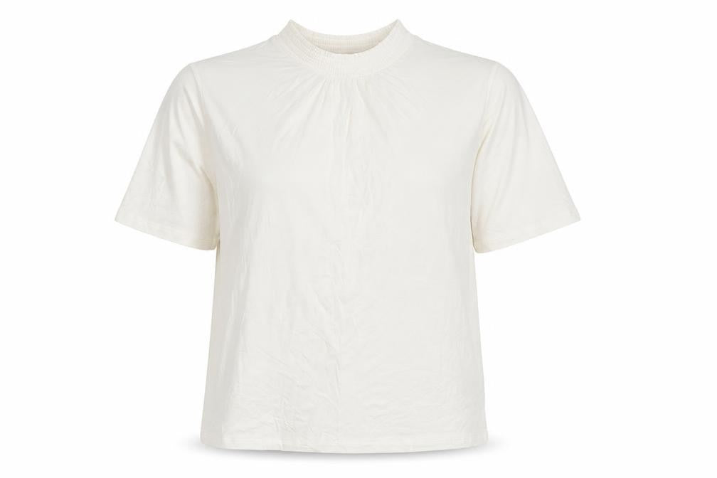 Womens UK Size 14 Damart Ivory Basic T-Shirt