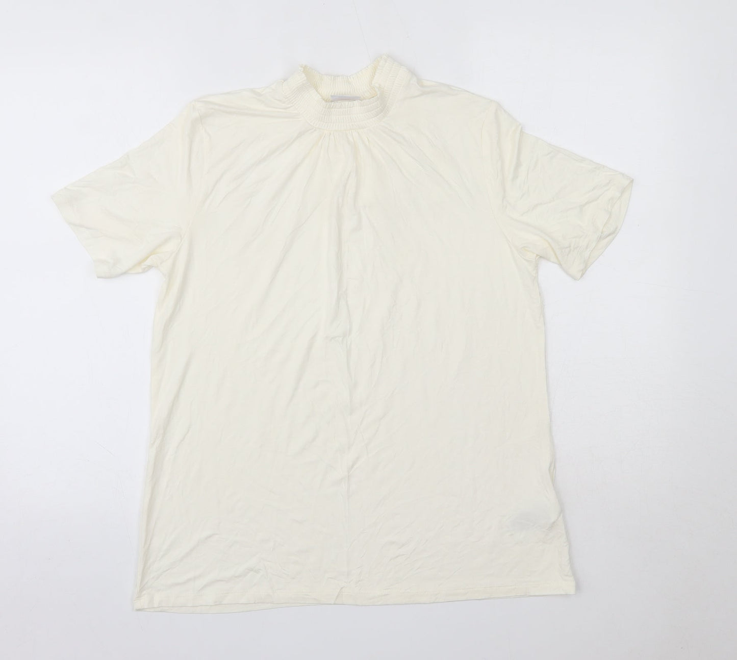 Womens UK Size 14 Damart Ivory Basic T-Shirt